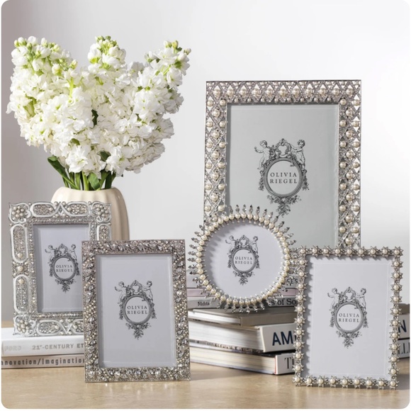🆕OLIVIA RIEGEL PEARL JUILEE 5” ROUND PICTURE FRAME - Picture 3 of 9